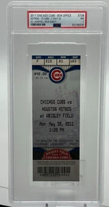 5/30 2011 DJ LeMAHIEU MLB Debut Chicago Cubs Ticket New York Yankees PSA - Picture 1 of 5
