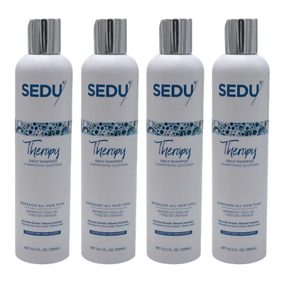 Paquete de 4 champúes diarios Sedu Therapy nutritivos 10,1 oz aceite de marula sin sulfato difícil de encontrar Foto 1 de 4
