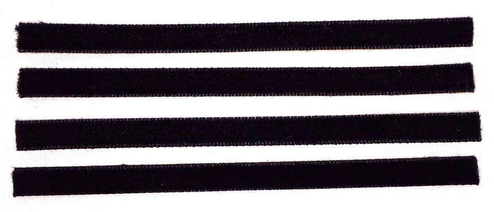 CAPCOLLECTIBLES.COM 4-pack of Black VPi Compatible Vinyl Record Cleaning Strips Replacement Velvet