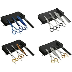 Barbero profesional corte de pelo adelgazamiento tijeras tijeras kit salón peluquería - Imagen 1 de 66