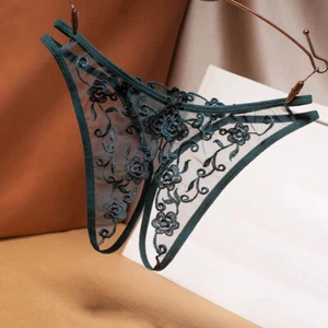 Sexy Womens Cheeky G-String Thong Crotchles Panties T-back Underwear Brief Panty - Picture 1 of 16