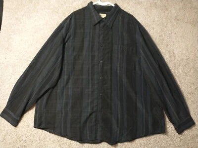 Haggar Shirt Adult 4X Black Long Sleeve Button Down Mens - Image 1 of 4