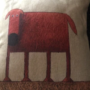 Lot Of 2 Xmas Christmas Red Dog Pillow Covers 18x18 Decorative Pillow Cases - Picture 1 of 1