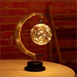 LED Moon Night Light Enchanted Lunar Lamp Room Bedroom Decor  Battery Powered - Picture 1 of 3