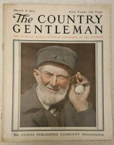 Country Gentleman March 8 1913 Conservation, Listening to Pocket Watch - Picture 1 of 2
