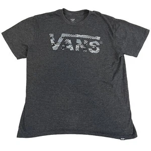 Grande - T-shirt uomo Vans logo a scacchi grigio scuro  - Foto 1 di 3