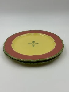 Pfaltzgraff Pistoulet Red & Yellow Dinner Plates Stoneware 10-1/2 Inch Set Of 2 - Picture 1 of 11