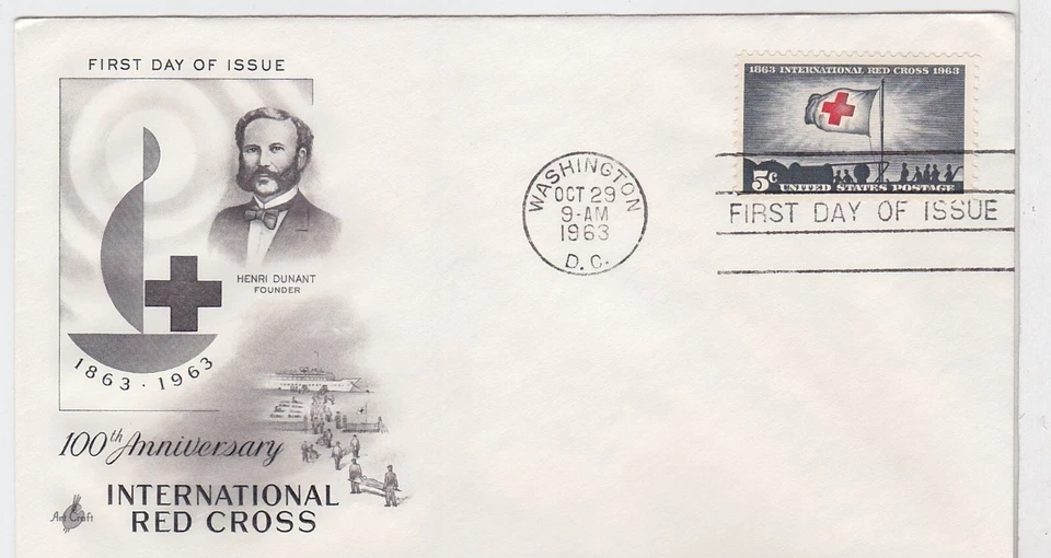 TurtlesTradingPost- American Red Cross 1963- #1239 FDC Artcraft Cachet - Image 1 of 1