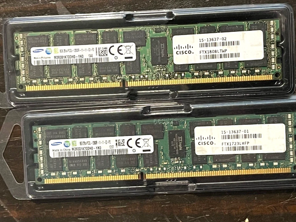 Samsung 16GB (2x 8GB) PC3-12800R DDR3-1600MHz ECC Registered Memory - Image 1 of 1