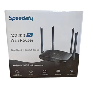 Speedefy AC1200 WLAN Router K4 Dualband Gigabit - Bild 1 von 2