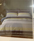 New dunelm Duvet kingsize bed set, blue grey & Lime