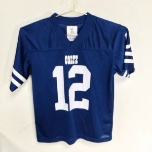 NFL Youth Boys Blue White Vintage Indianapolis Colts Andrew Luck Jersey Large - Picture 1 of 10