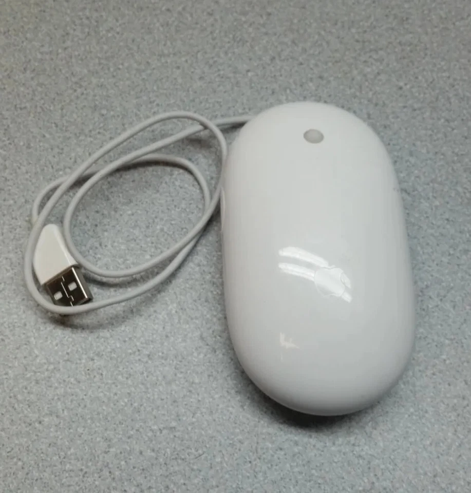 Apple A1152 Wired Mighty Mouse White USB Optical Mouse OEM/Genuine Apple Mac - Image 1 of 1
