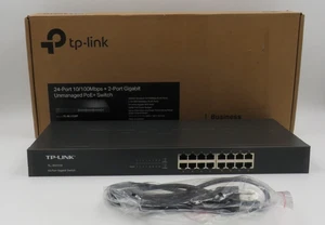 TP-Link 24 Port 10/100Mbps Ethernet PoE Switch (TL-SL1226P) Black - Picture 1 of 11