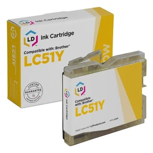 Cartucho de tinta amarilla LD LC51Y LC51 para Brother DCP-130c DCP-330C DCP-350C 2480C - Imagen 1 de 9