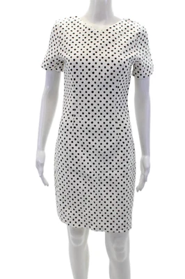 Vestido Vaina Band Of Outsiders Mujer Algodón Manga Corta Lunares Blanco Talla 1 Foto 1 de 4