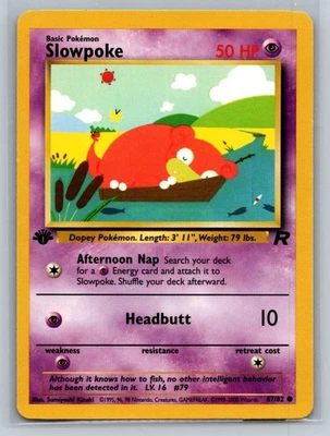 Pokémon TCG - Slowpoke Team Rocket Series 67/82 - 1st Edition - LP - Image 1 of 2