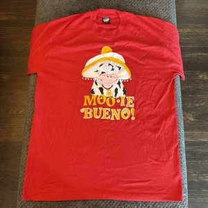 Vintage Single Stitch T-Shirt Herren XL Screen Stars Best MOO-IE Bueno! Kuh EUC - Bild 1 von 7
