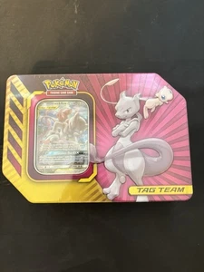 Pokemon Tag Team GX Power Partnership Tin Mew Mewtwo - Picture 1 of 5