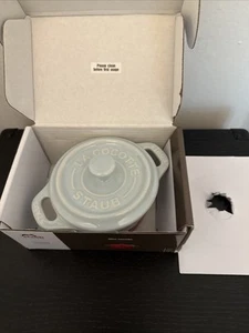 STAUB La Cocotte Mini SKY BLUE Ceramic Casserole Dish w/Lid 8 oz New - Picture 1 of 5