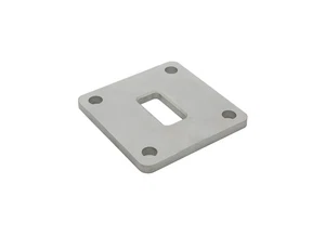 FHC PR12CF Floor Flange For 1" x 2" Rectangular Rail - Mill Stainless Steel - Picture 1 of 1