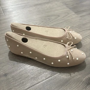 OFF 34th Friyaa Mesh Ballett Perlen Nieten Beige Rosa Gr. 7,5 Klassisch - Bild 1 von 9