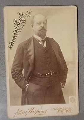 Edouard De Reszke-Signed Cabinet Card- Polish Opera Star 1901 - Image 1 of 2