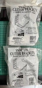New 2-Pack lot 4/COUNT Amerimax 5” Snap Lok White Aluminum Gutter Brackets - Picture 1 of 3