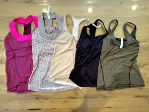 Lot of 5 Lululemon Womens Tank Tops Size 4/6 — 4 tops in Size 4; 1 top in Size 6 - Picture 1 of 20