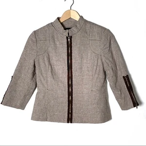 Sharagano Leinenmischung gefüttert braun Sakko Gr. 6 B118 - Bild 1 von 4