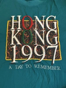 Vintage Blue Hong Kong 1997 Single Stitch Tshirt - Bild 1 von 3