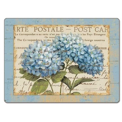 Blue Hydrangeas Hardboard Placemat, Set of 2 - Image 1 of 3