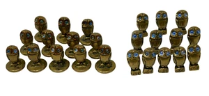 Brass AOE Alpha Theta Epsilon Greek Owl Of Athena Figurine Lot - Picture 1 of 22
