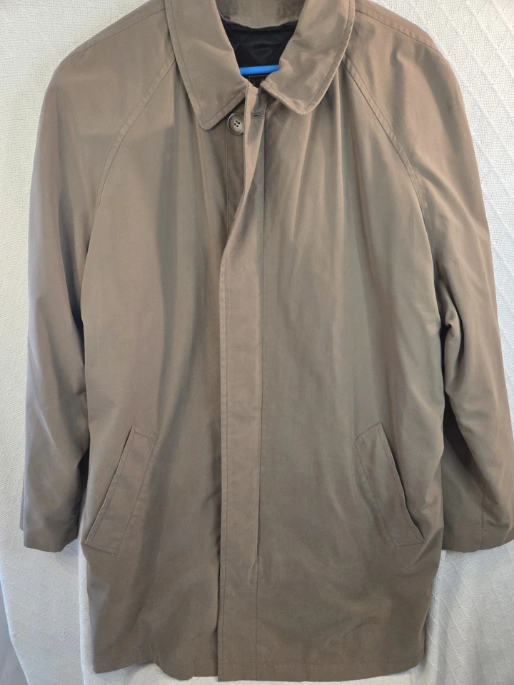 Chaps Ralph Lauren Mens M Trench Over Coat  Zip Out Wool Lining Career Academia - Image 1 of 4