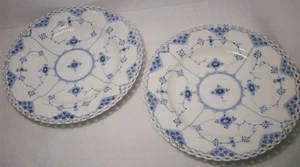 Royal Copenhagen AZUL ACANALADO: Encaje Completo #1085: 2 Platos de Almuerzo 9-1/4: EXCELENTE: SIN RESERVA - Imagen 1 de 3