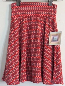 LULA ROE- KIDS SKIRT- SIZE 4- NEW WITH TAGS!- COLOR RED- WHITE/BLUE ARROW PRINT! - Picture 1 of 9