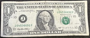 1985 Kansas City $1 Bill Fancy Ladder Devil 66’s Note - Picture 1 of 2