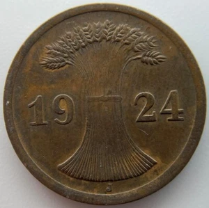 Germany 2 rentenpfennig 1924 J - Picture 1 of 2