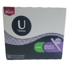 U by Kotex Security Tampons, Super Absorbency, Unscented, 34 Count BIG PACK