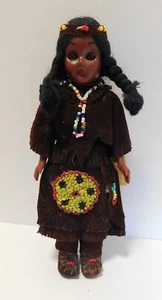 Vintage Ojibwa Prinzessin Indianer Puppe mit Baby Carlson Puppen helle Buckskins - Bild 1 von 6