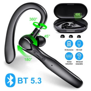 Bluetooth 5.3 True Wireless Earbuds With Mic Headphones Earhook Sport Waterproof - Zdjęcie 1 z 24