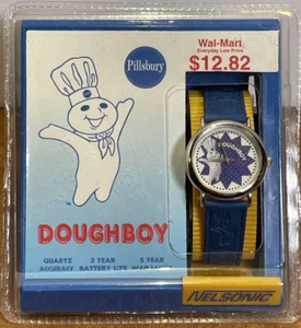 Quartz Watch 1997 Nelsonic Doughboy Pillsbury Poppin Fresh Blue Vintage Rare - Picture 1 of 10
