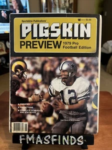 N3 1979 ROGER STAUBACH COWBOYS Pigskin Pro Football Preview Magazine - Picture 1 of 1