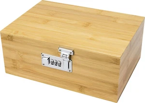 Aufbewahrungsbox Bambus / Rolling Tray / Zahlenschloss / 100 x 250 x 180 mm - Bild 1 von 4
