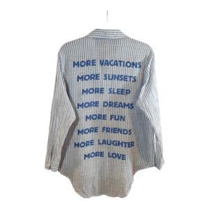 Sundry More Love Striped Button-front Tunic Beach Cover-up Women's 0 / US XS - Picture 1 of 11