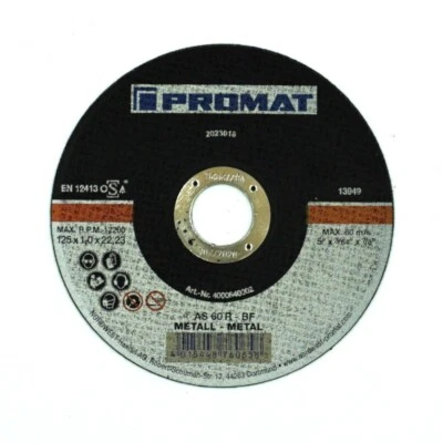 PROMAT Trennscheibe Metall Metal Stahl Guss 115x1mm 125x1mm 230x1,9mm universal