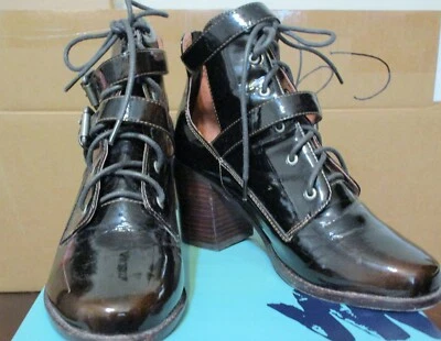 Zapatos con cordones Jeffrey Campbell Free People marrón charol EE. UU. 8 USADOS EN EXCELENTE ESTADO Foto 1 de 4