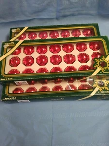 Adornos navideños de vidrio vintage (63) bolas rojas humo más pequeños - Imagen 1 de 9