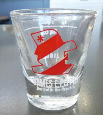 vintage shot glass  James E. Pepper rye whiskey  - Image 1 of 4