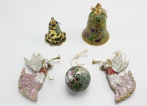 Viktorianische Emaillierung erinnert an Faberge Design Weihnachtsornamente gemischte Menge - Bild 1 von 1